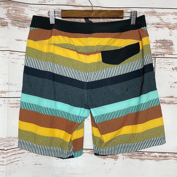 SAXX 32 Mens Multicolor Ballpark Pouch Betawave 2N1 Boardie 19” Board Shorts - Picture 2 of 8